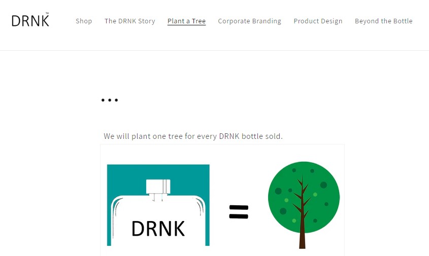 An example of corporate tree planting by DRNK